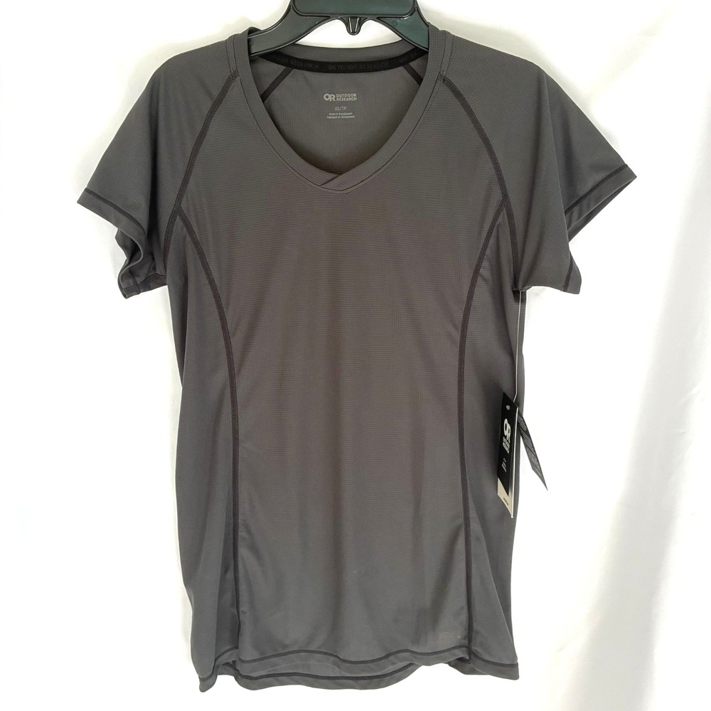 Outdoor Research Womens Echo T Shirt Size XS Storm Gray Short Sleeve NWT